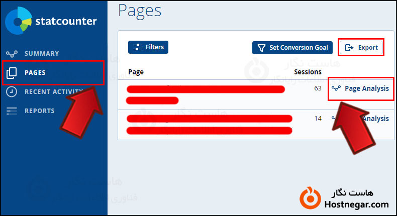 Statcounter آموزش نحوه مشاهده آمار بازدید سایت