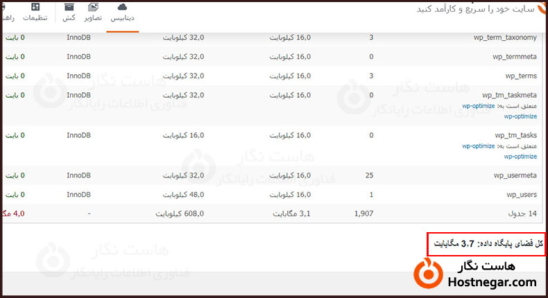 افزونه Wp-optimize بهینه سازی دیتابیس وردپرس با افزونه Wp-optimize